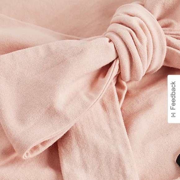 Express Square Neck Eyelet Sleeve Tie Back Tee✨ - Picture 9 of 15